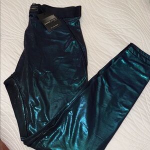 Savage X Fenty Metallic Teal Leggings